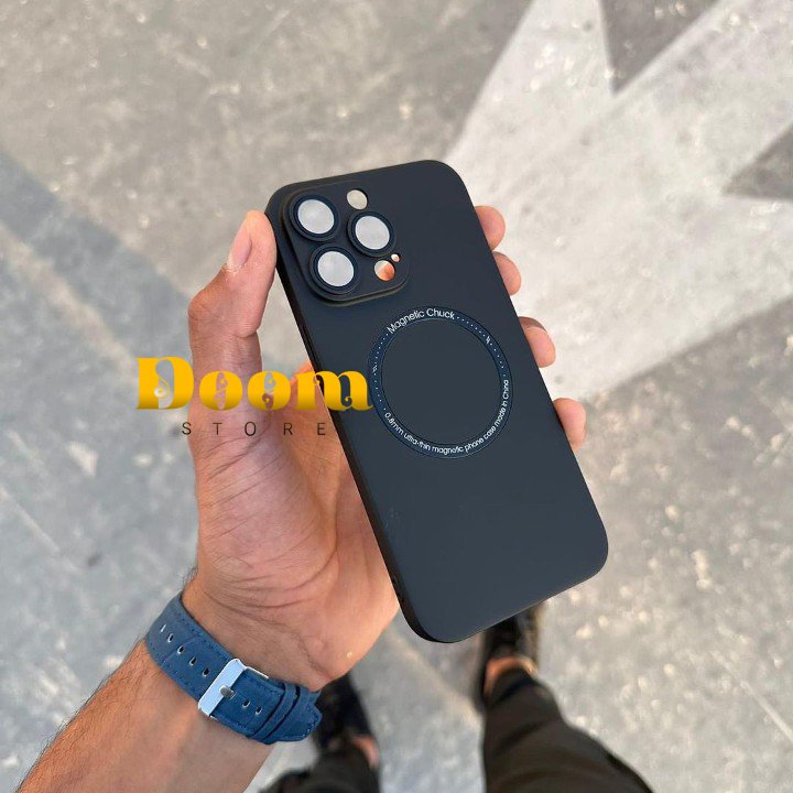 Metallic Magsafe iPhone case with camera lenses protection