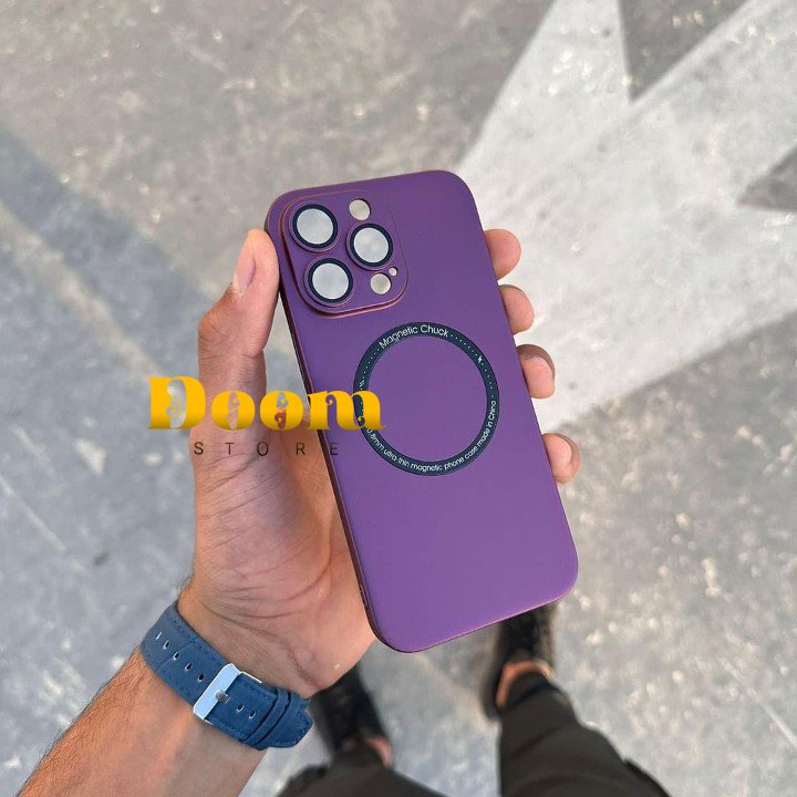 Metallic Magsafe iPhone case with camera lenses protection