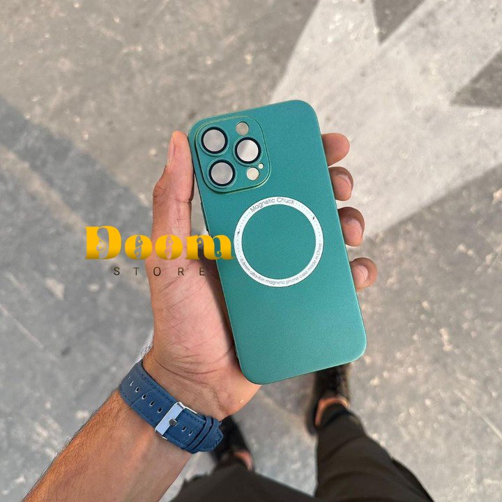 Metallic Magsafe iPhone case with camera lenses protection