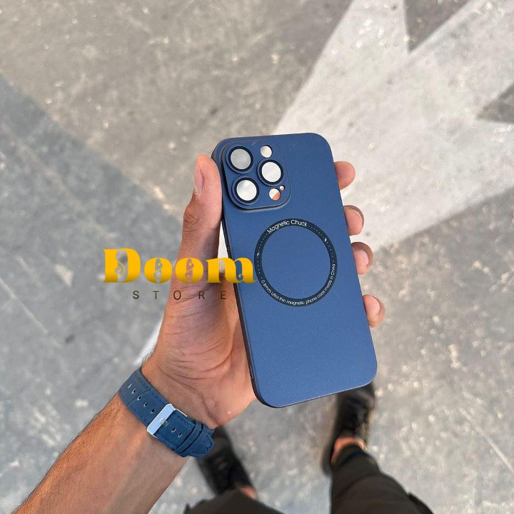 Metallic Magsafe iPhone case with camera lenses protection