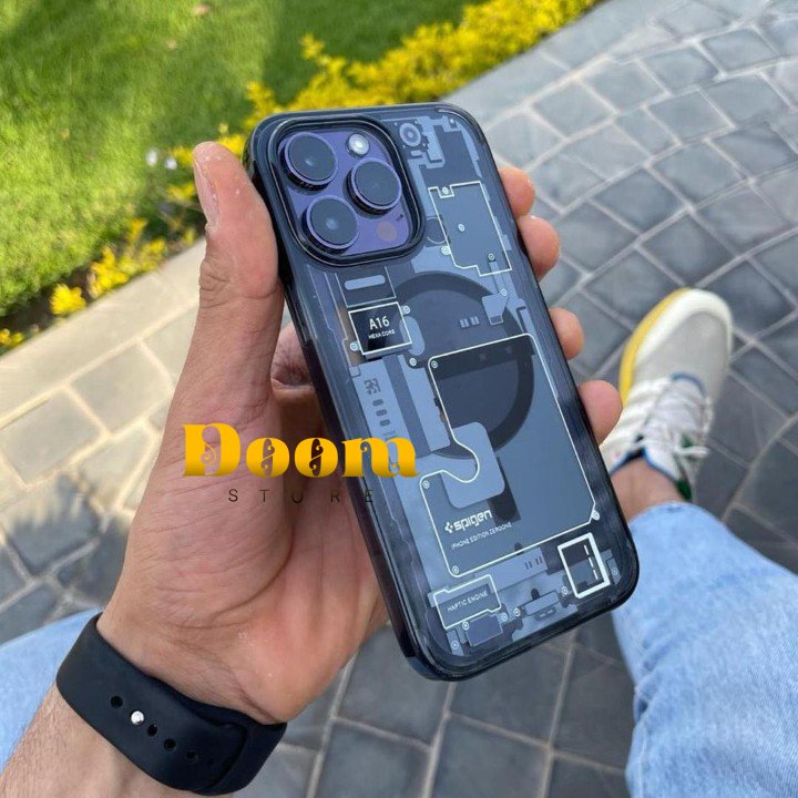 Original spigen protective iPhone case with electronic design