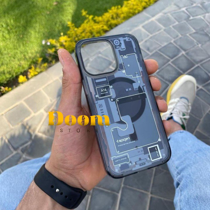 Original spigen protective iPhone case with electronic design