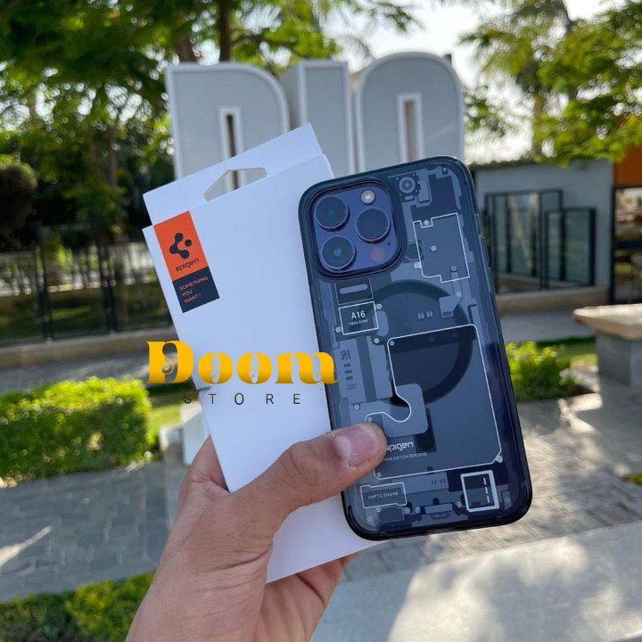 Original spigen protective iPhone case with electronic design