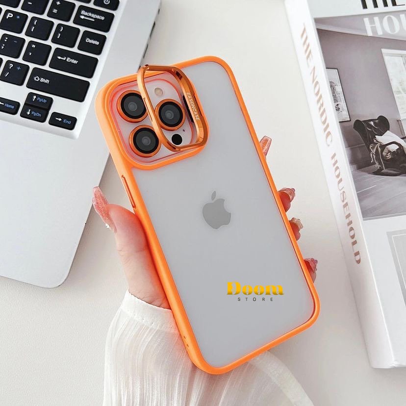 Luxury Clear Case With Camera Lens Protector for iPhone