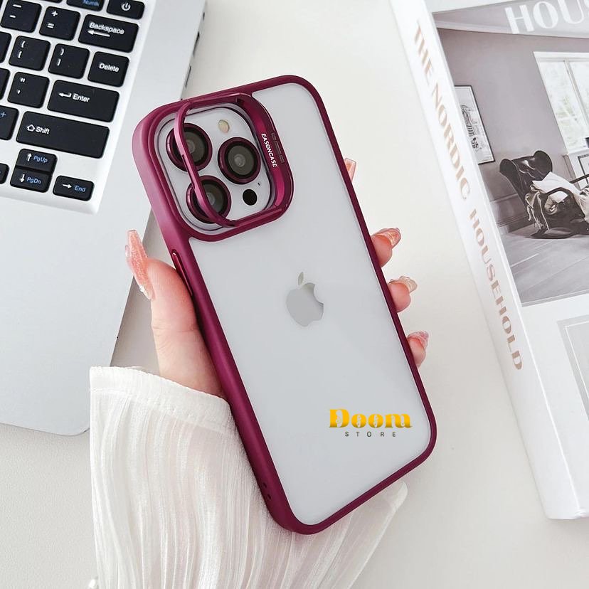 Luxury Clear Case With Camera Lens Protector for iPhone