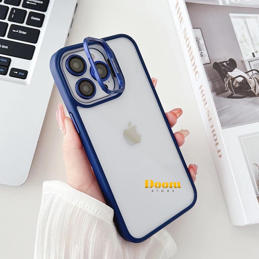 Luxury Clear Case With Camera Lens Protector for iPhone