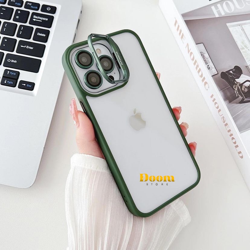 Luxury Clear Case With Camera Lens Protector for iPhone