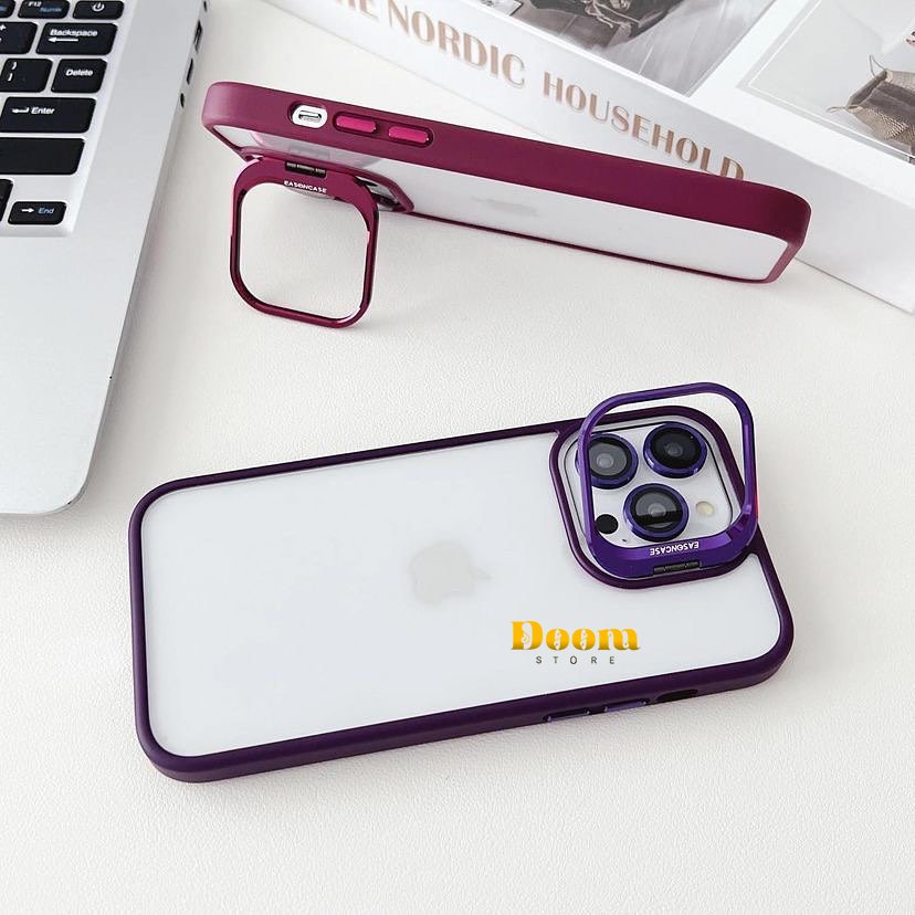 Luxury Clear Case With Camera Lens Protector for iPhone