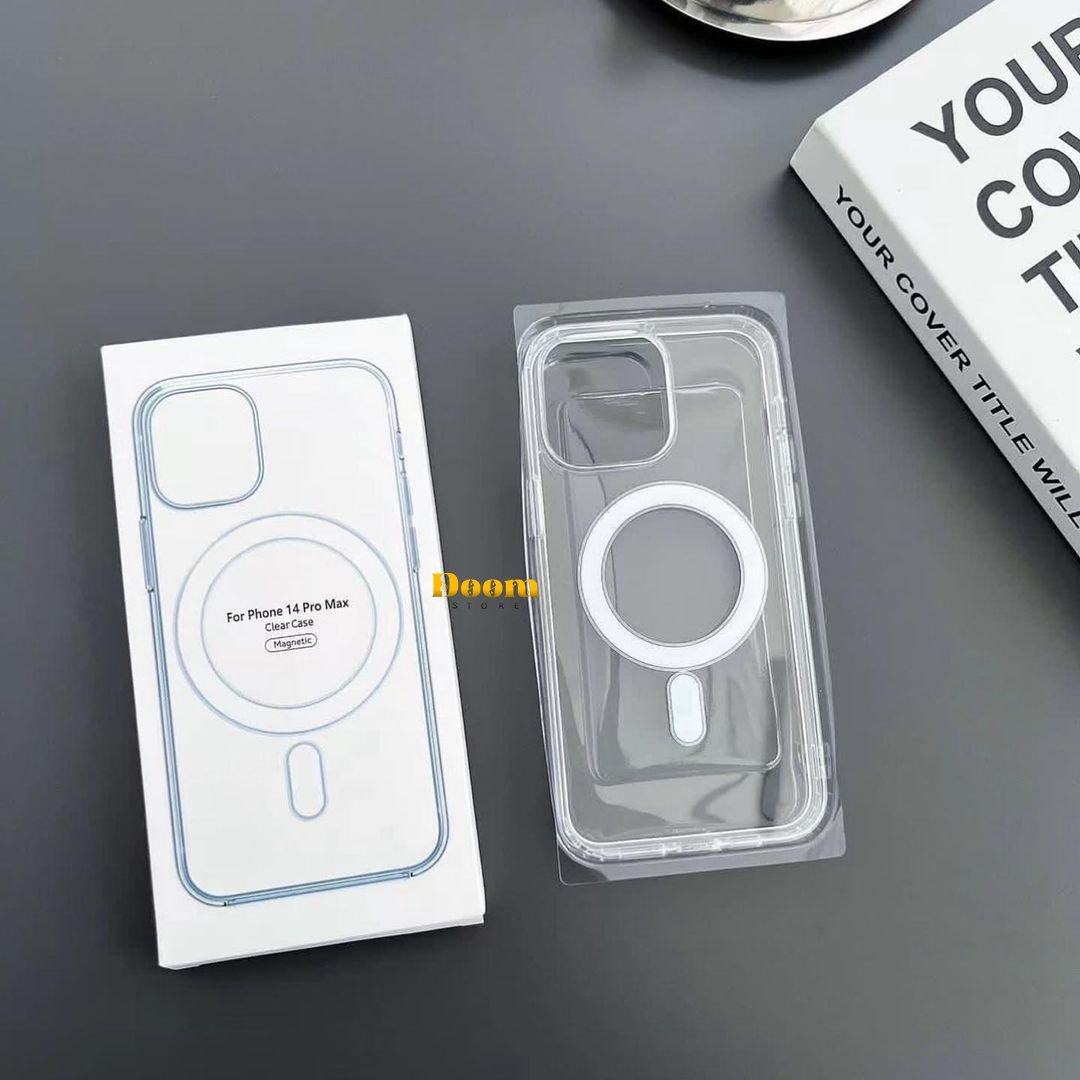Transparent iPhone case with MagSafe charger