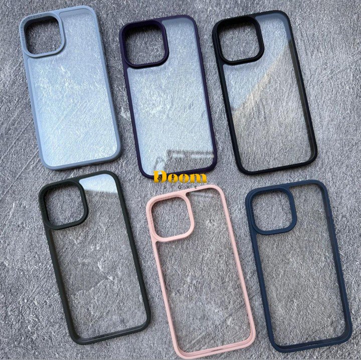 New iphone case with textured sides and transparent back