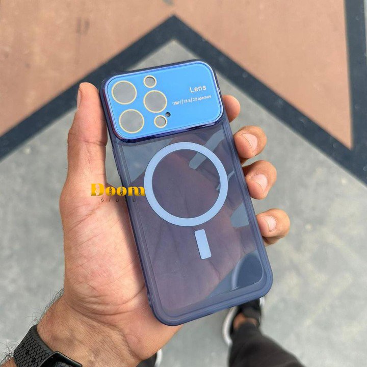 MagSafe transparent case with camera protection in multiple colors