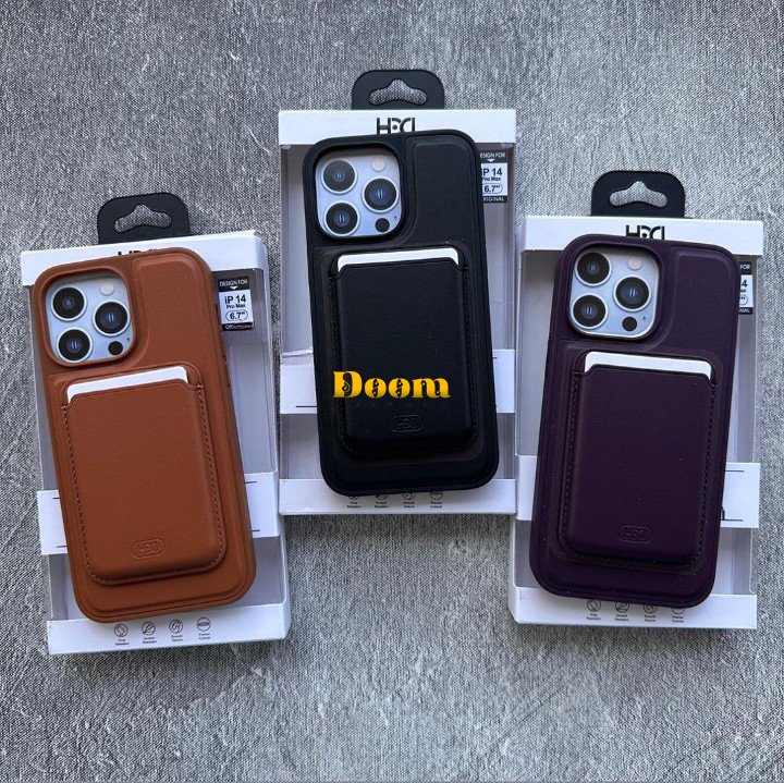 Leather iphone case with card holder wallet Q.V