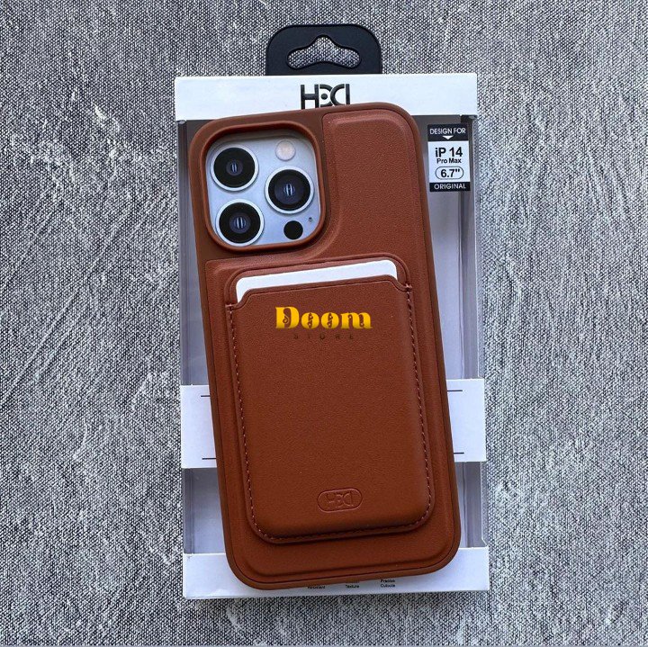 Leather iphone case with card holder wallet Q.V