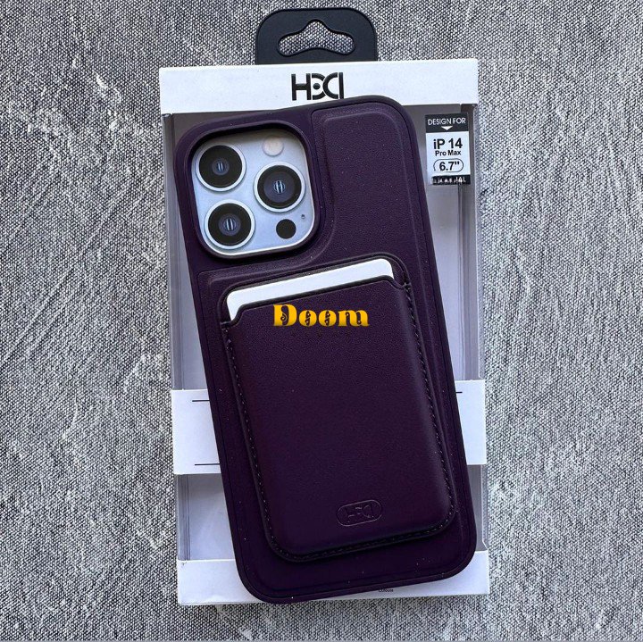 Leather iphone case with card holder wallet Q.V