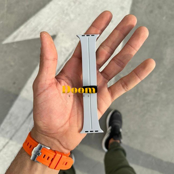 Magnetic silicone apple watch strap