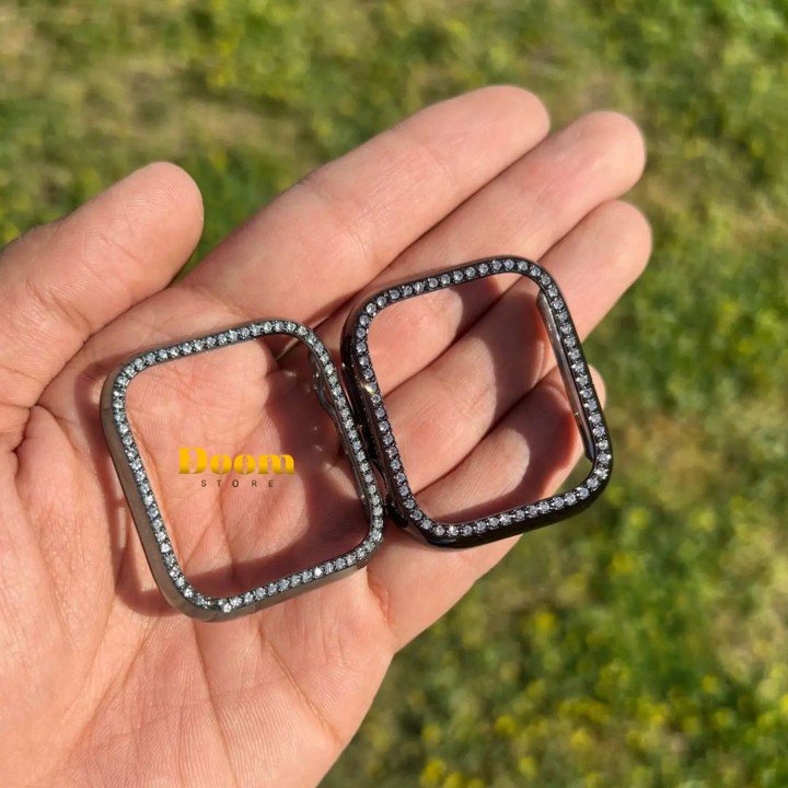 Apple watch protective frame with shiny strass