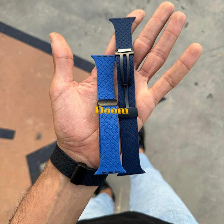 dotted rubber adjustable magnetic apple watch strap