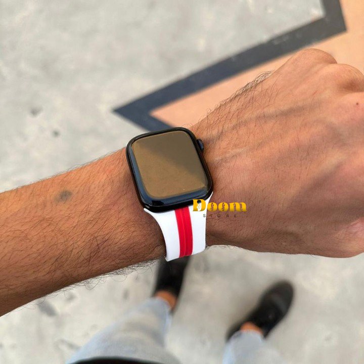 Magnetic silicone Apple watch strap with mixed colors
