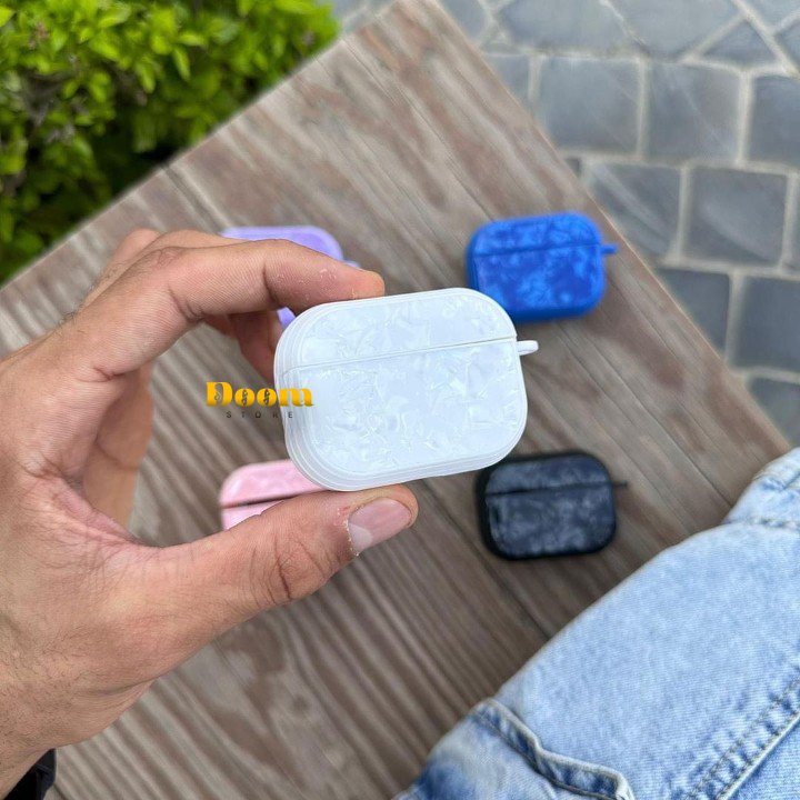 Marble style glass Airpods cases
