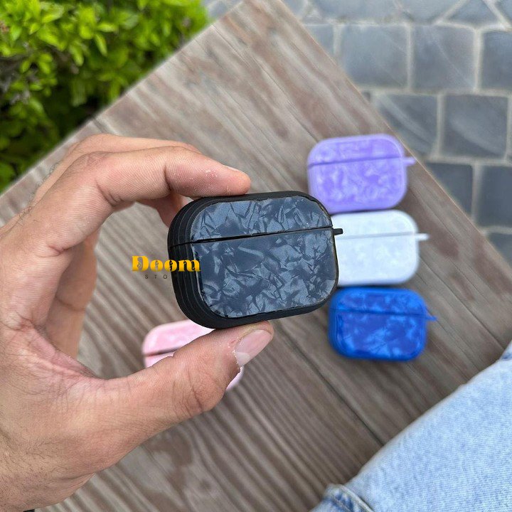 Marble style glass Airpods cases