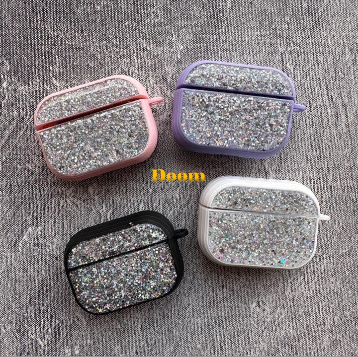 Available AirPods Pro2  Pro3  2 GLITTER AIRPODS CASE WITH BLANK SIDES