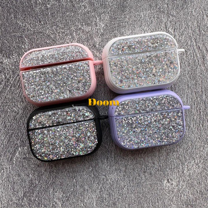 Available AirPods Pro2  Pro3  2 GLITTER AIRPODS CASE WITH BLANK SIDES