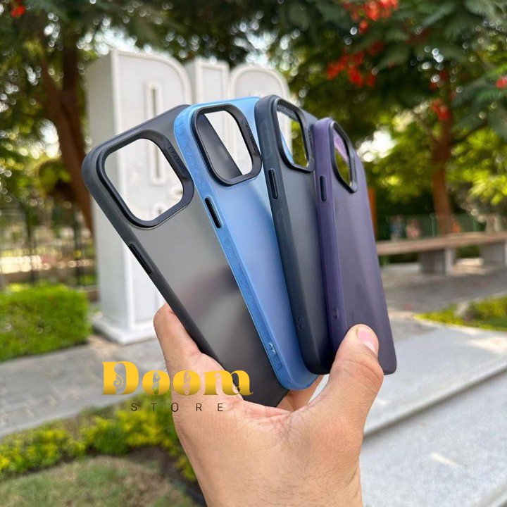 Matte slim iPhone case with camera frame