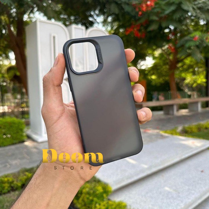 Matte slim iPhone case with camera frame