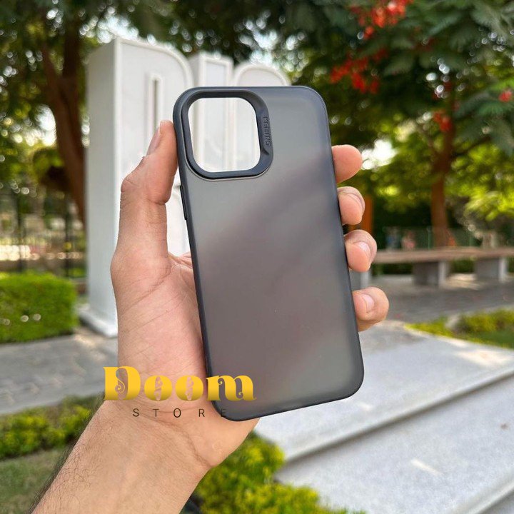 Matte slim iPhone case with camera frame
