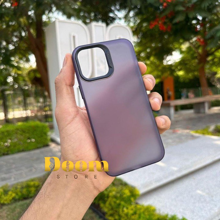 Matte slim iPhone case with camera frame