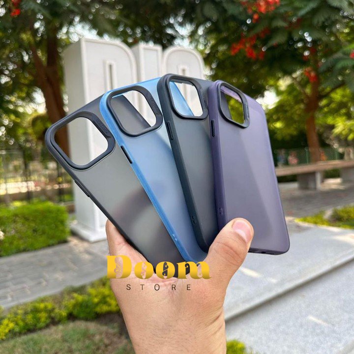 Matte slim iPhone case with camera frame